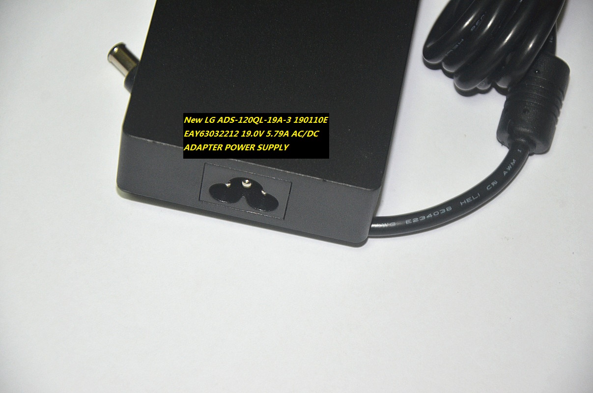 New LG ADS-120QL-19A-3 190110E EAY63032212 19.0V 5.79A AC/DC ADAPTER POWER SUPPLY - Click Image to Close
